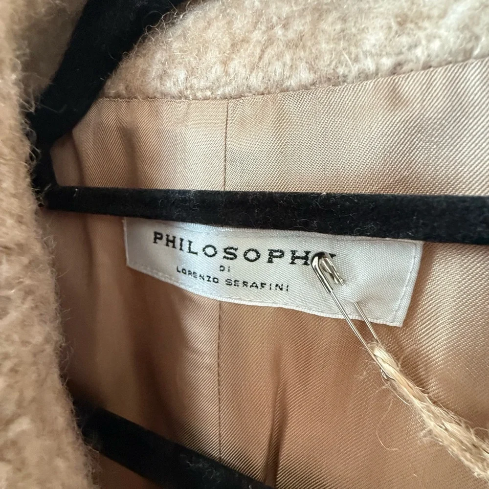 Philosophy di Lorenzo Serafini Tan Virgin Wool Coat - Small - Picture 4 of 7